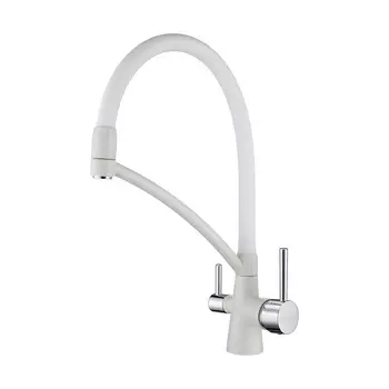 Смеситель Paulmark Siegen Si213111-331 для кухонной мойки, белый