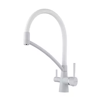 Смеситель Paulmark Siegen Si213111-431TW для кухонной мойки, белый