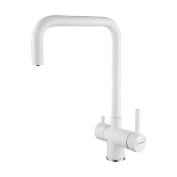 Смеситель Paulmark Wetter We213030-431 для кухонной мойки, матовый белый