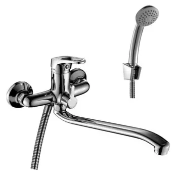 Смеситель Rossinka B35-34 для ванны с S-образным поворотным изливом