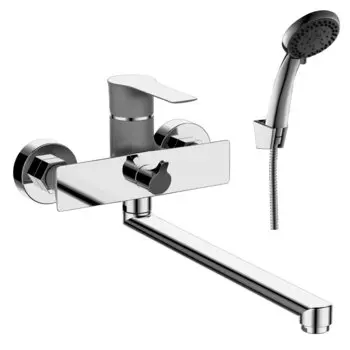 Смеситель Rossinka RS35-32PC универсальный с поворотным изливом, перламутр/хром