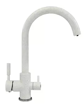 Смеситель Tolero Элара Дуо 627734 для кухонной мойки, серый металлик