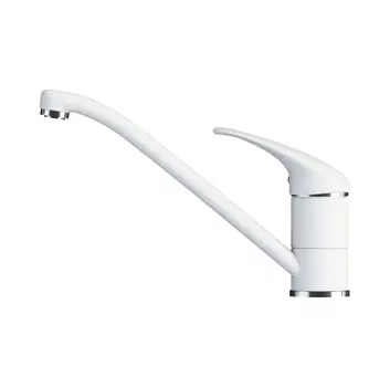 Смеситель Tolero Низкий 694678 для кухонной мойки, белый