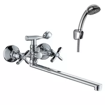 Смеситель универсальный Rossinka RS42-80 для ванны и душа с душевым гарнитуром