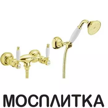 Смеситель Webert Dorian DO760101010 для душа, с гарнитуром, золото