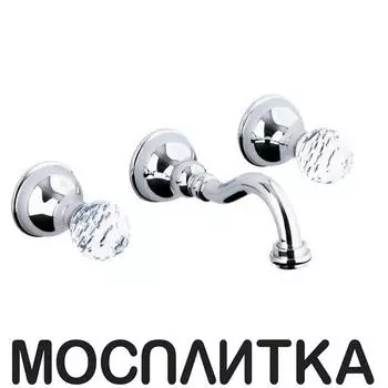 Смеситель Webert Karenina KA750404015 для раковины, на 3 отверстия, настенный, хром