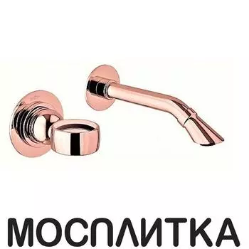 Смеситель Webert Opera OA830606980 для раковины настенный, розовое золото