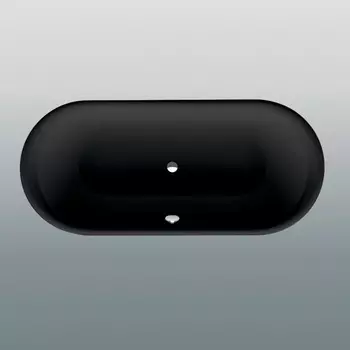 Стальная ванна Bette BetteLux Oval, с шумоизоляцией 180x80x45 см, цвет черное дерево(матовый), 3466-035