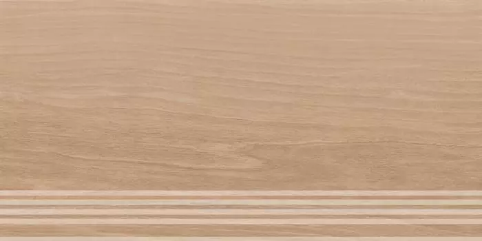 Ступень Слим Вуд беж темный обрезной 30х60