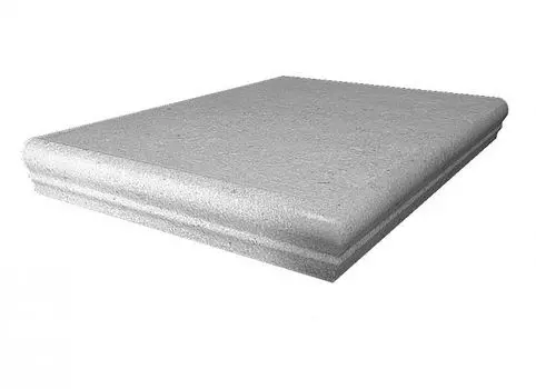 Ступень угловая Аллея серый светлый 30х30