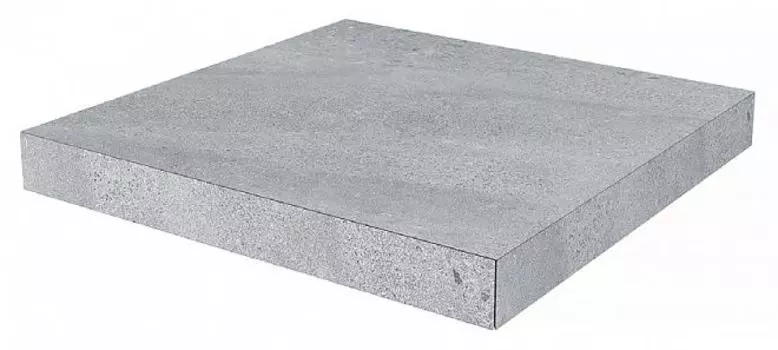 Ступень угловая клееная Про Матрикс серый 33х33