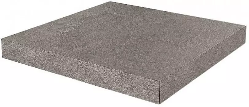 Ступень угловая клееная Про Стоун серый темный 33х33