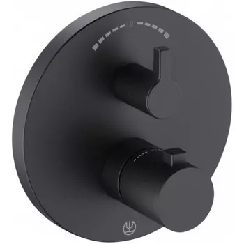 Термостат для ванны с душем Kludi Nova Fonte Puristic 208303915 матовый черный