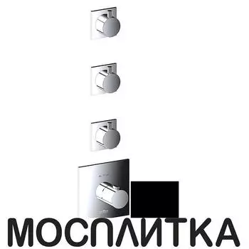 Термостат Webert Elio El971502560 для душа встраиваемый на 3 потока черный матовый
