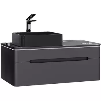 Тумба под раковину Jorno Shine Shi.01.100-M/P/A, 100 см, с МФМ серая