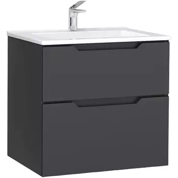 Тумба под раковину Jorno Slide Sli.01.65/P/A, 65 см, серая