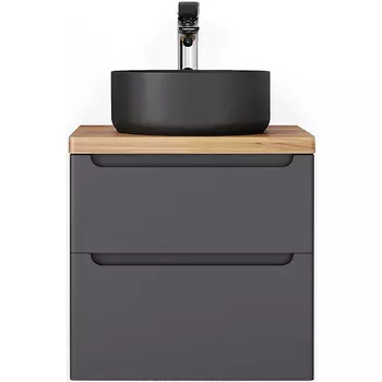 Тумба под раковину Jorno Wood wood.01.60/P/GR, 60 см, серая
