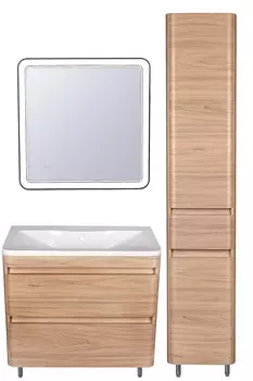 Тумба под раковину Style Line Атлантика 80 Люкс Plus ясень перламутр