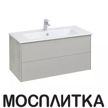Тумба с раковиной 100 см Aquaton Сохо 1A258201AJ9A0, слэйт / галька серая