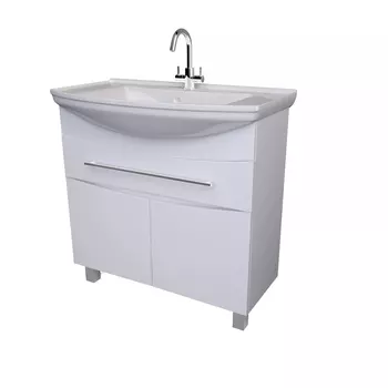 Тумба с раковиной 1Marka Lina 87 см У94493 белый