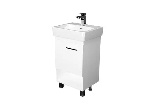 Тумба с раковиной 1MarKa Tera 60Н белый глянец, У76058