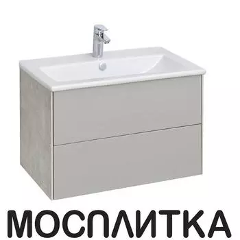 Тумба с раковиной 75 см Aquaton Сохо 1A258101AJ9A0, слэйт / галька серая