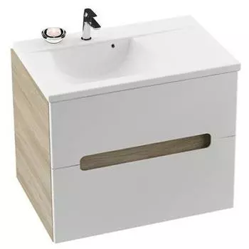 Тумба с раковиной 80 см Ravak SD Classic II X000000912 L латте/белый