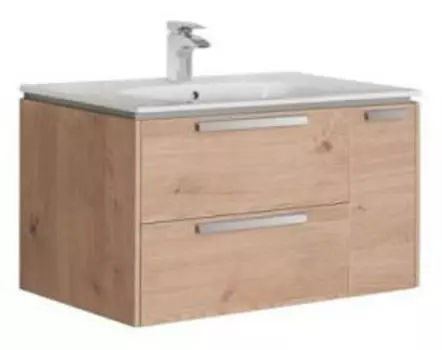 Тумба с раковиной 80 см Roca Lago 857296444 светлый дуб