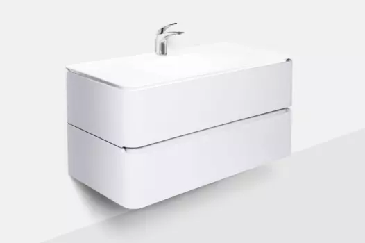 Тумба с раковиной Am.Pm Sensation M30FHX1002WG, цвет - белый глянец, подвесная, 100 см