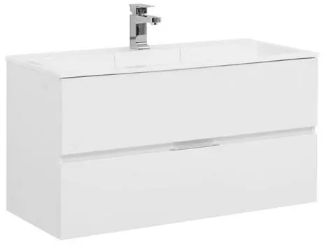 Тумба с раковиной Aquanet Алвита 100 белая