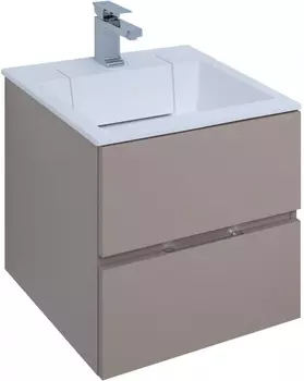 Тумба с раковиной Aquanet Алвита 48 см, бежевая