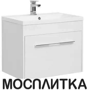 Тумба с раковиной Aquanet Августа 75 белый