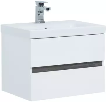 Тумба с раковиной Aquanet Беркли 50 см 254288, белый, дуб