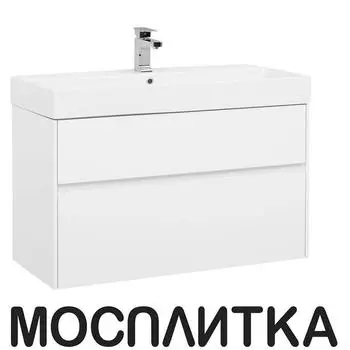 Тумба с раковиной Aquanet Бруклин 100 белый