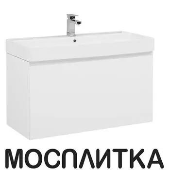 Тумба с раковиной Aquanet Йорк 100 белый