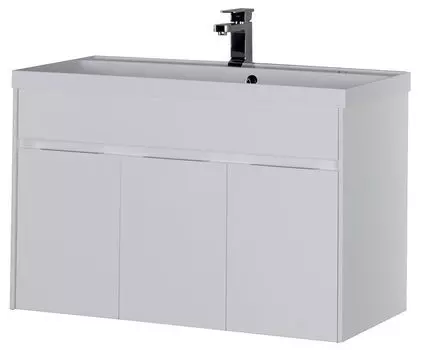 Тумба с раковиной Aquanet Латина 100 белая