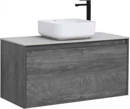 Тумба с раковиной Aquanet Nova Lite 100 дуб рошелье (1 ящик)