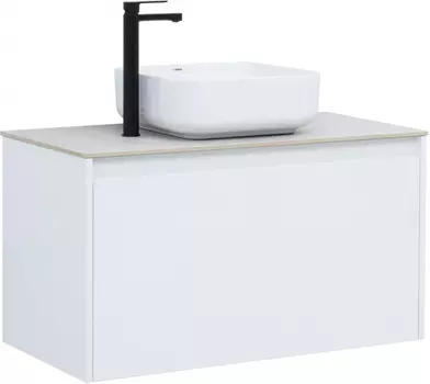 Тумба с раковиной Aquanet Nova Lite 90 белая (1 ящик)