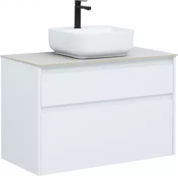 Тумба с раковиной Aquanet Nova Lite 90 белая (2 ящика)