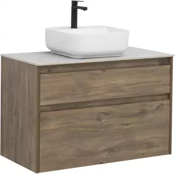 Тумба с раковиной Aquanet Nova Lite 90 дуб рустикальный (2 ящика)