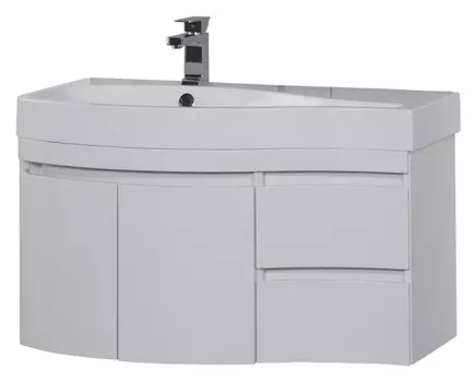 Тумба с раковиной Aquanet Сопрано 2-95 белая L