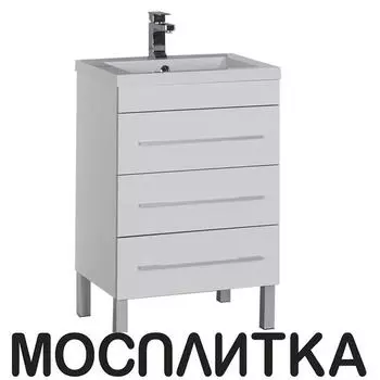 Тумба с раковиной Aquanet Верона 58 белая