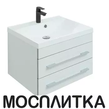 Тумба с раковиной Aquanet Верона New 58 см белая матовая, 272423