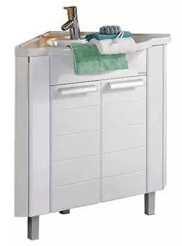 Тумба с раковиной Aquaton Альтаир 62 угловая белый