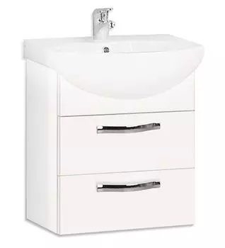 Тумба с раковиной Aquaton Ария 50 М белая