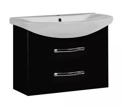 Тумба с раковиной Aquaton Ария 80 М чёрный