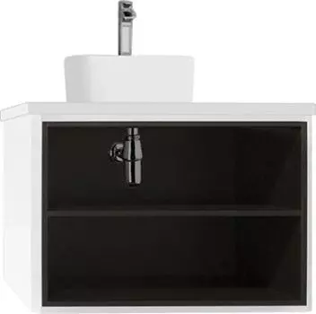 Тумба с раковиной Aquaton Брук 80 открытая, дуб феррара