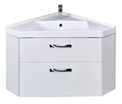 Тумба с раковиной Aquaton Кантара угловая дуб полярный