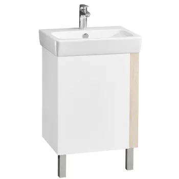 Тумба с раковиной Aquaton Кантри 55 см 1A257601AHB20, белая / дуб верона