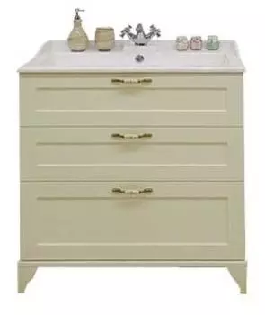 Тумба с раковиной Aquaton Леон 80 Н дуб бежевый